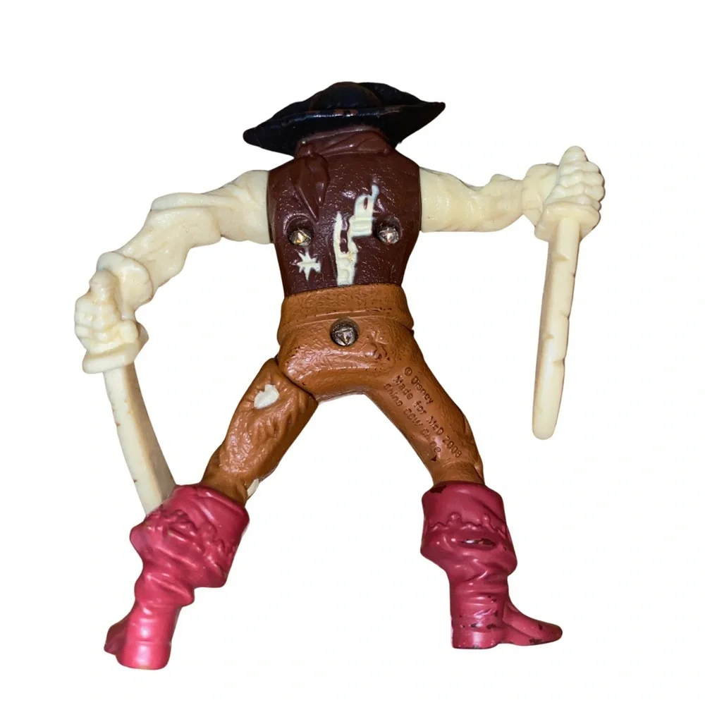 2008 McDonald’s Disney Pirate Toy Figure Movable Arms‎ & Legs Brown Outfit